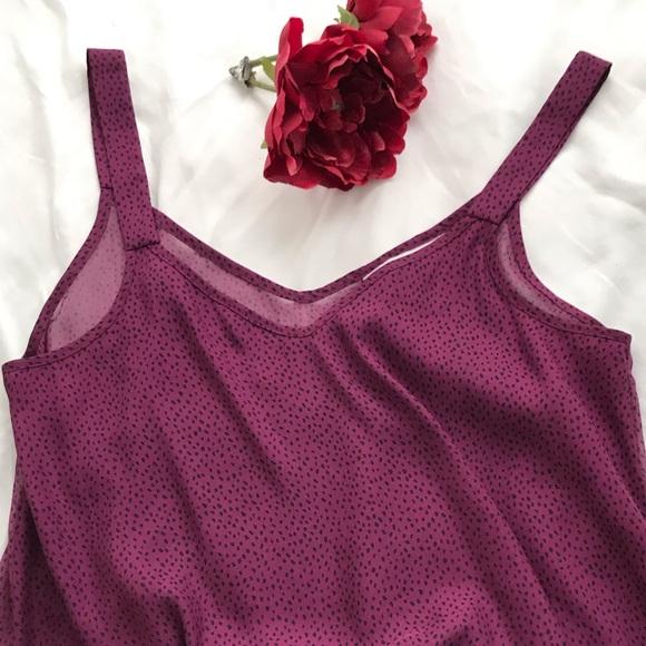 ✨BCBGeneration Purple Black Spotted Tank Top✨ - Picture 3 of 6